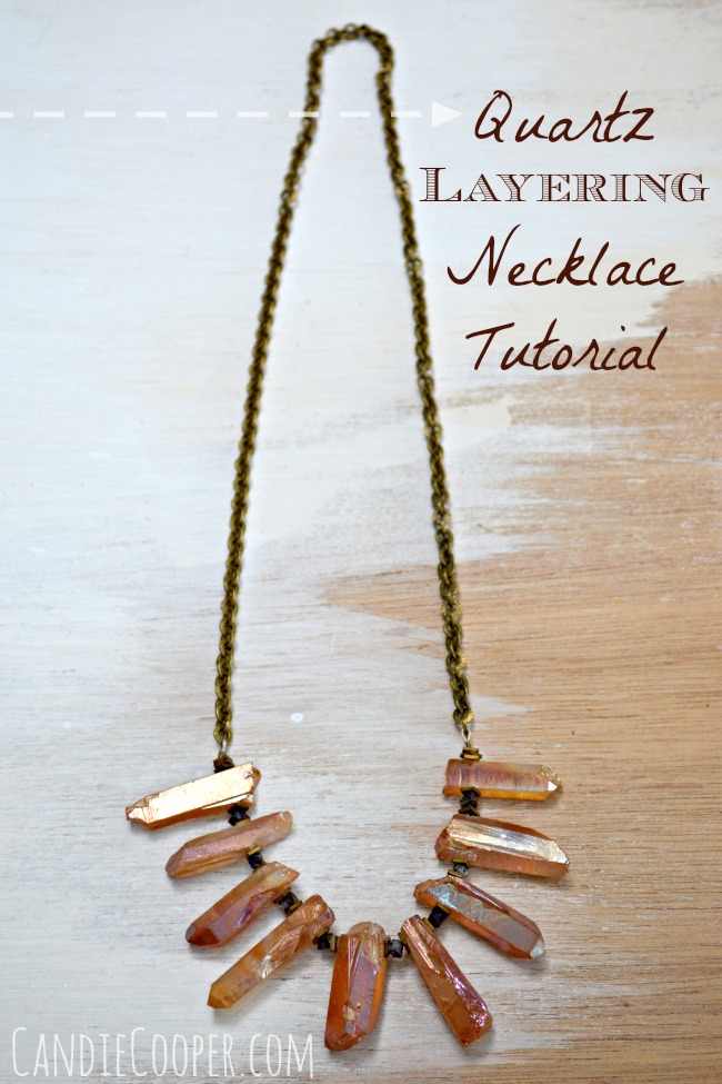 DIY Jewelry Making  Crystal Quartz Layering Necklace from Candie Cooper