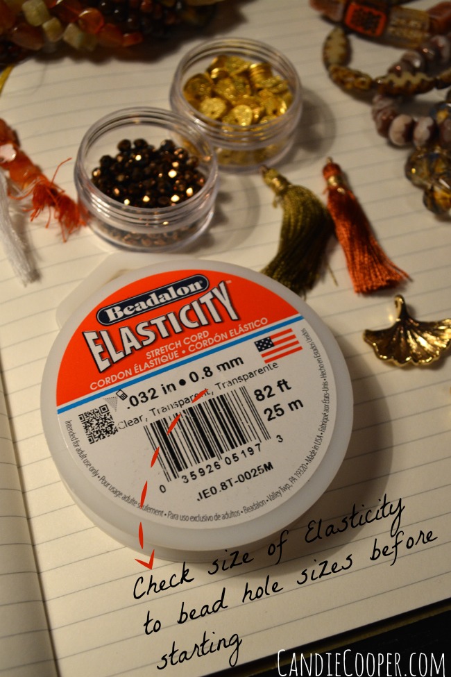 Beadalon Elasticity in size .8mm for smaller holed beads