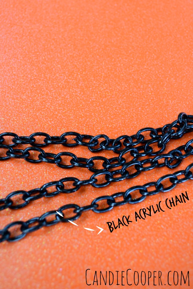 Black acrylic chain from JesseJamesBeads.com