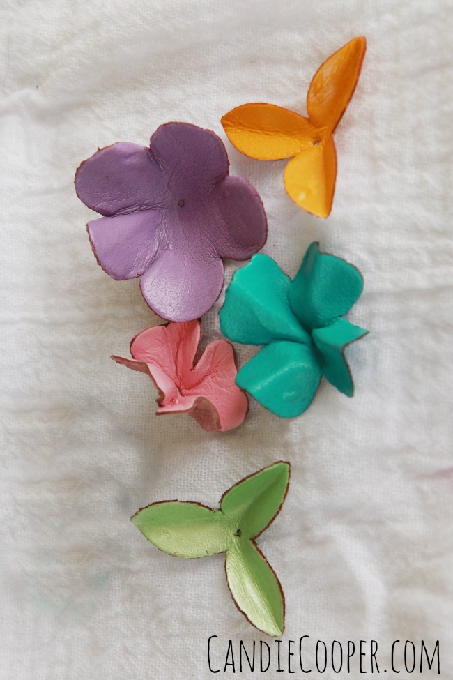DIY JEWELRY MAKING Forming leather flowers