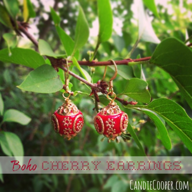 DIY Jewelry Making- Red boho earrings