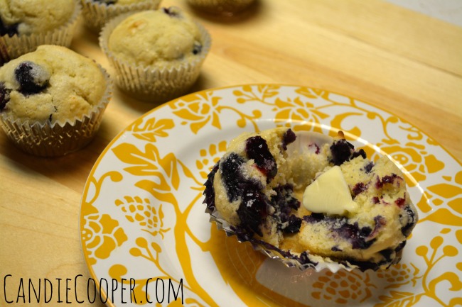Land o lakes butter on blueberry muffin