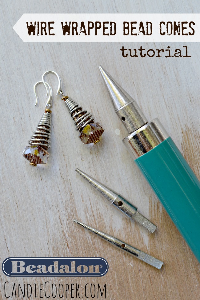 How to Make Bead cones with wire and Beadalon's Conetastic Tool on Candie Cooper's Blog