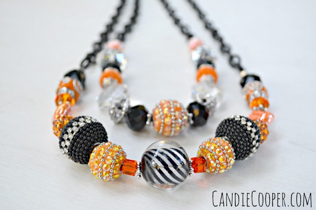 Halloween Jewelry Idea with Jesse James Beads from Candie Cooper
