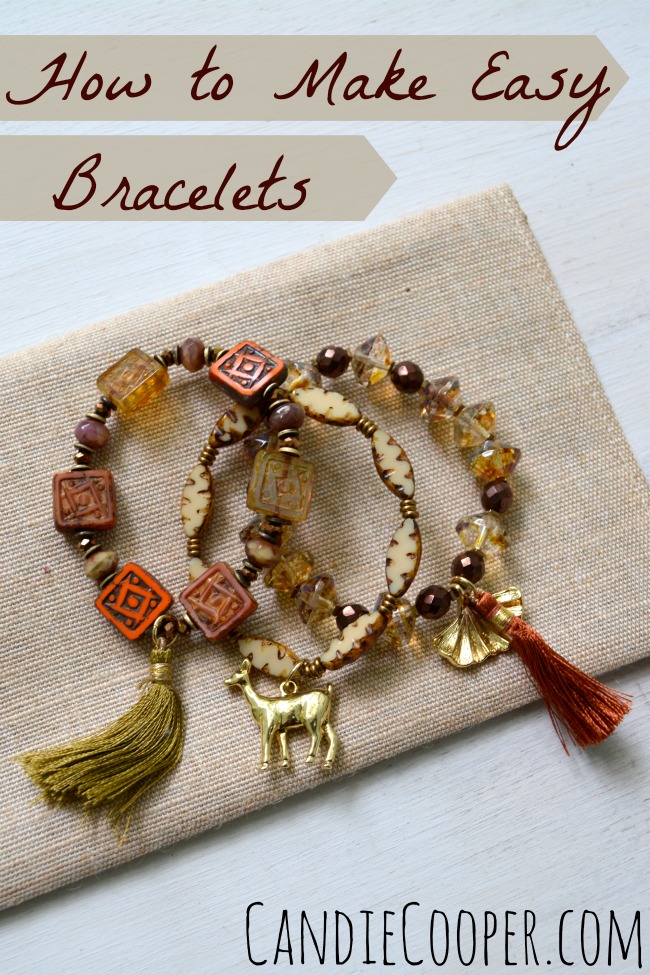 How to Make Easy Bracelets on Candie Cooper's blog