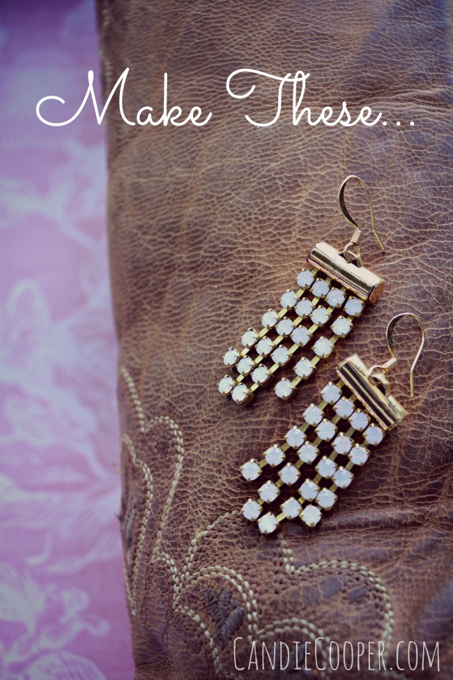 DIY Sparkle Earrings from @candiecooper