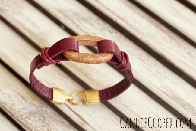 DIY Leather Strap bracelet  LeatherCord USA  CandieCooper.com