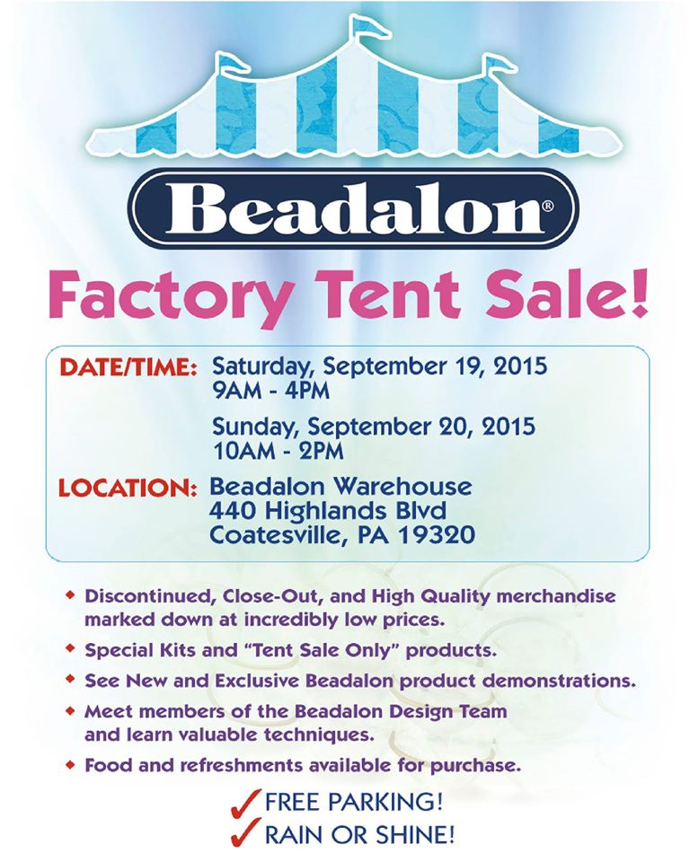 Beadalon Tent Sale