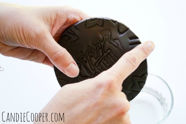 ACTIVA PRODUCTS Boho Pottery with black Plus clay--smooth out the clay with a little water and your finger