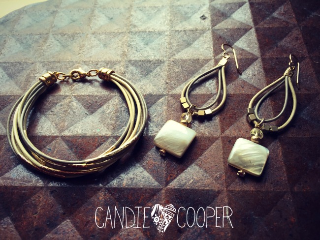 DIY Leather and gold jewelry making idea using leathercordusa.com leather