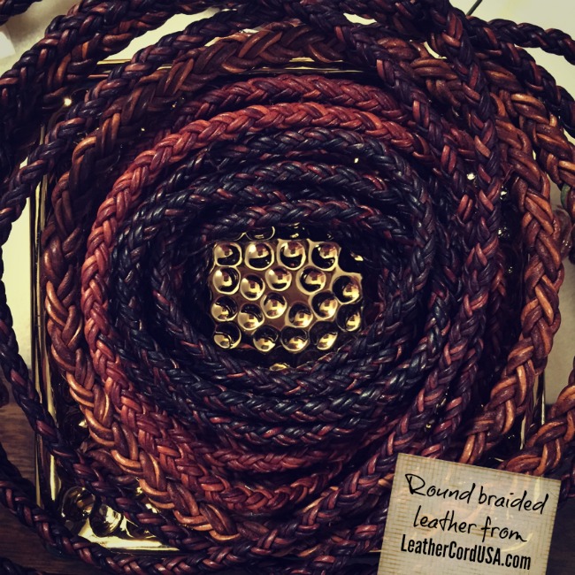 Round braided leather comes in a ton of finishes and sizes from LeatherCordUSA.com
