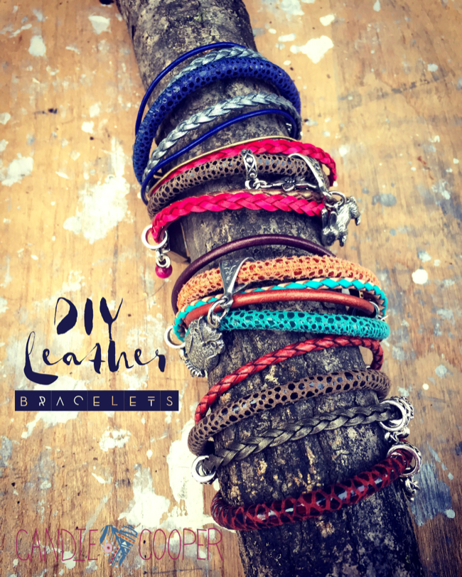 DIY Jewelry with LeatherCord USA: Multi Strand Leather Bracelet Idea with Charms6