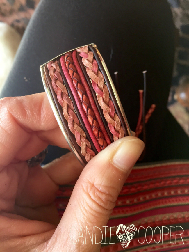 DIY Leather Jewelry Making: How to make a cuff bracelet with inlaid leather on Candie Coopers blog8