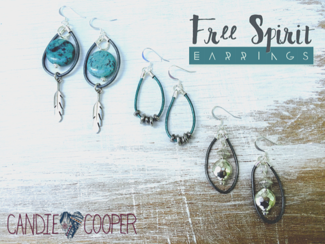 Leather Jewelry Making Free Spirit Leather Earrings with leather from LeatherCordUSA from Candie Cooper14